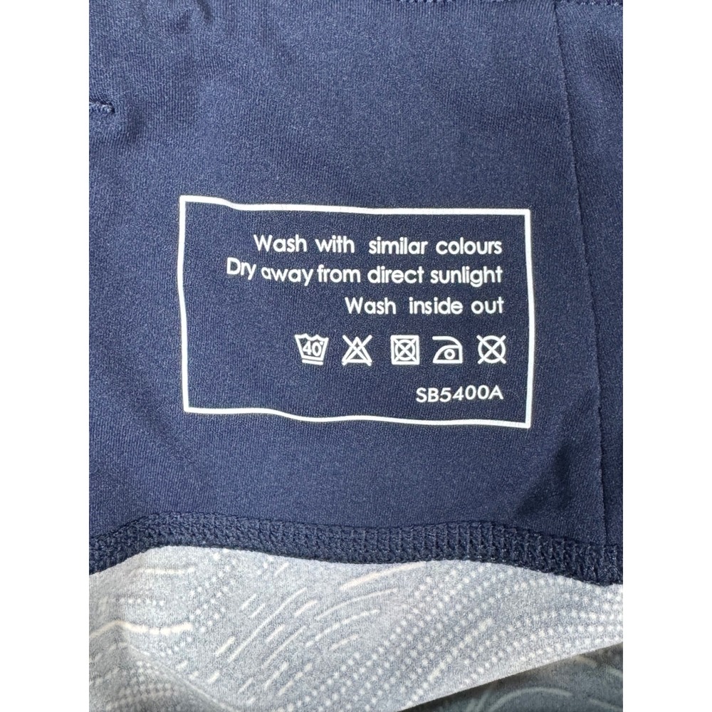 Sweaty Betty Power Leggings Women S Navy Cream Pink Abstract 27" Pockets - Picture 7 of 7